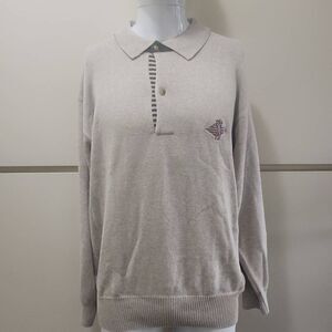 LA MODE Beige Active Sportswear Golf Sweater,L, NWOT